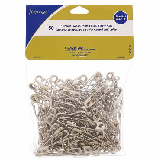 KLASSE Safety Pins 50 mm Size 3 150 Pack