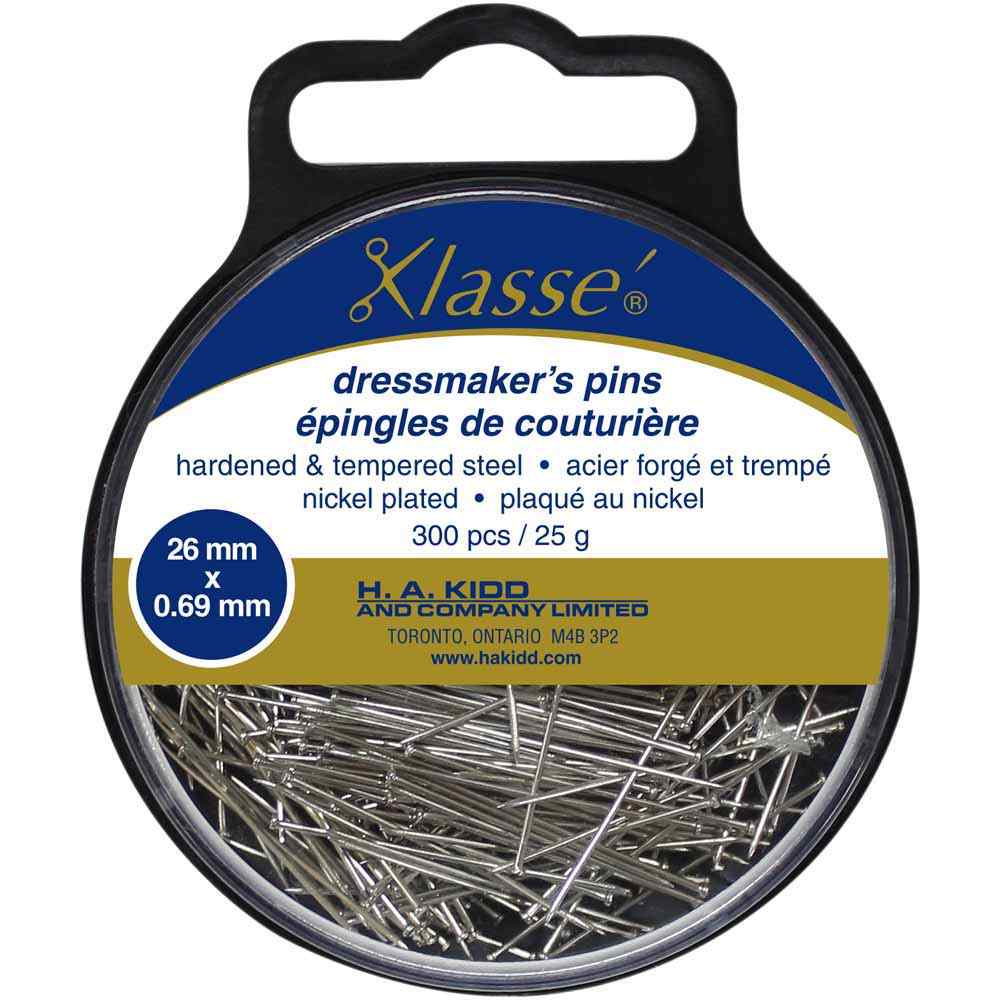 KLASSÉ Dressmaker Pins Medium Fabrics 26 mm (1") 300 Count
