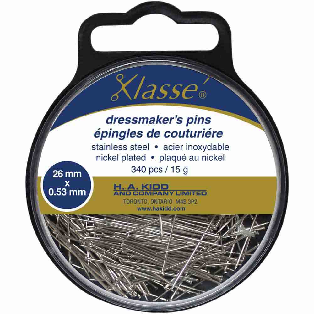 KLASSÉ Super Fine Dressmaker Pins Delicate Fabrics 340 Count