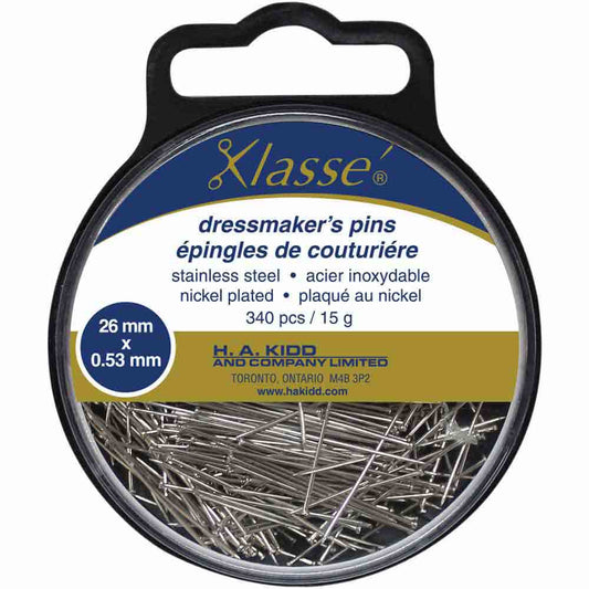 KLASSÉ Super Fine Dressmaker Pins Delicate Fabrics 340 Count