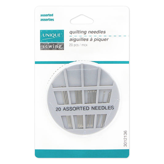 UNIQUE SEWING Quilting “Betweens” Needles — Sizes 6–9, 20 Pack