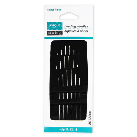 UNIQUE SEWING Beading Hand Needles — Sizes 10/12, 18 Pack