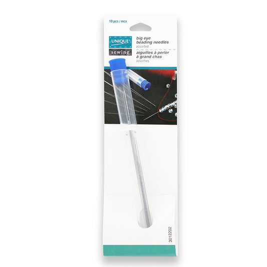 UNIQUE SEWING Big Eye Beading Needles – 10 pc Assortment