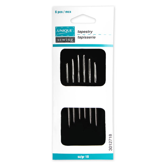 UNIQUE SEWING Tapestry Needles — Size 18, 6 Pack