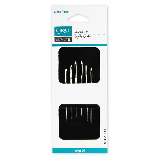 UNIQUE SEWING Tapestry Needles — Size 20, 6 Pack