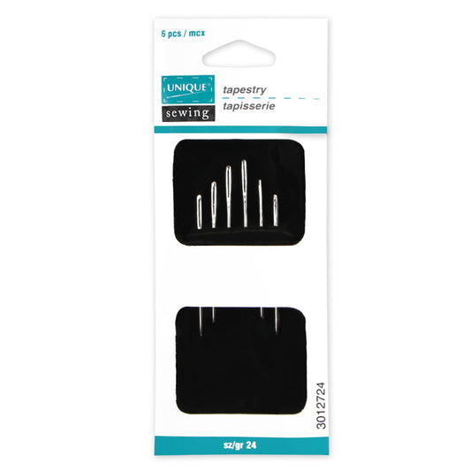 UNIQUE SEWING Tapestry Needles — Size 24, 6 pcs