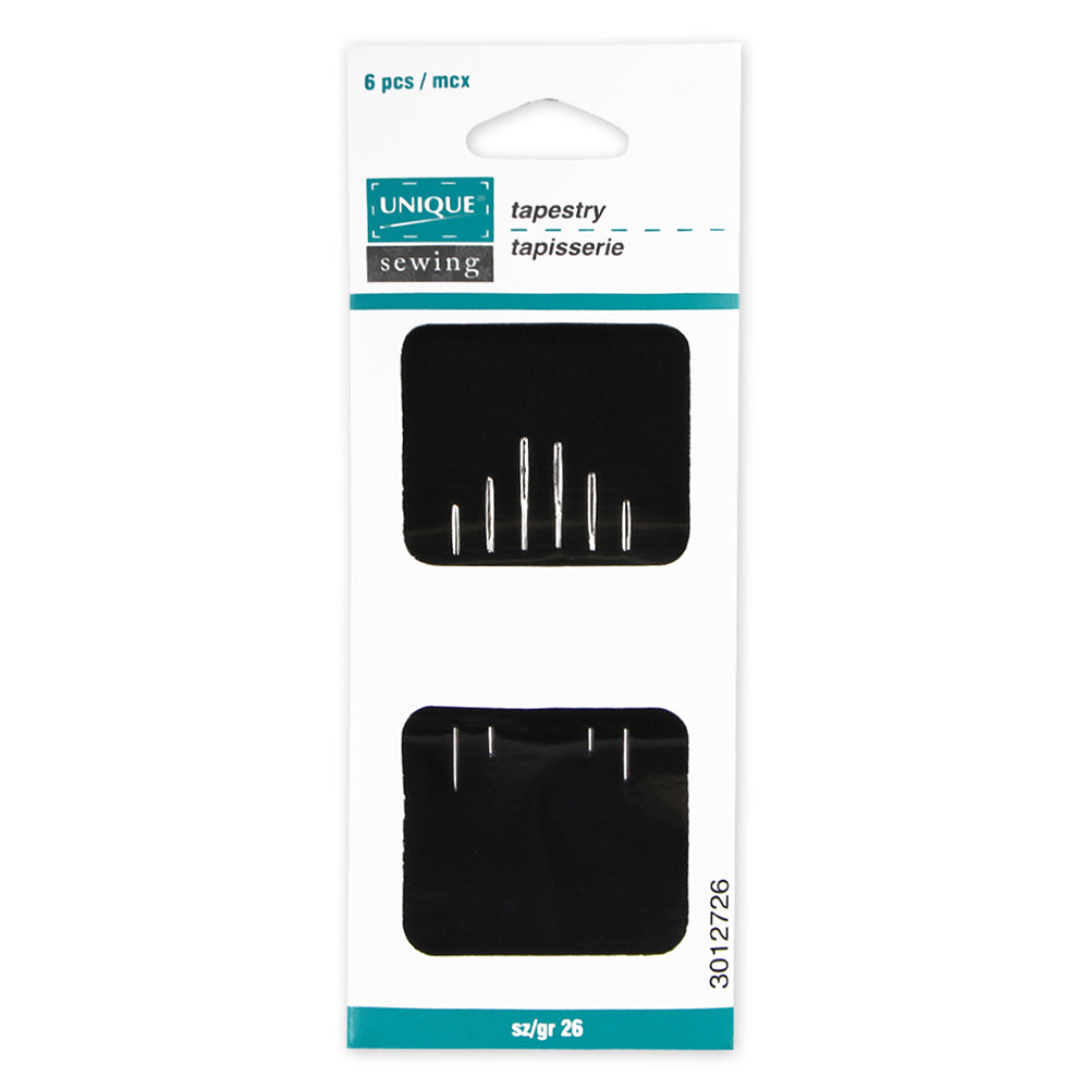 UNIQUE SEWING Tapestry Needles — Size 26, 6 pcs