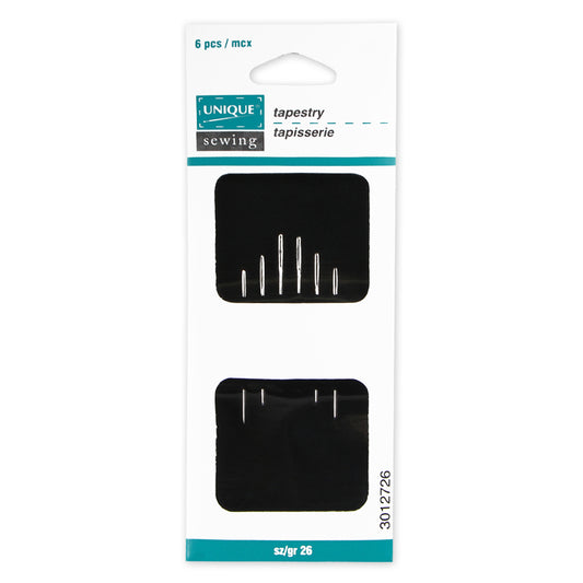 UNIQUE SEWING Tapestry Needles — Size 26, 6 pcs