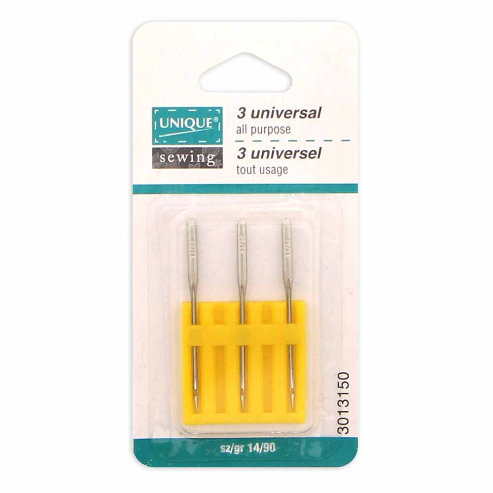 UNIQUE SEWING Universal Sewing Machine Needles, Size 90/14 — 3 Pack
