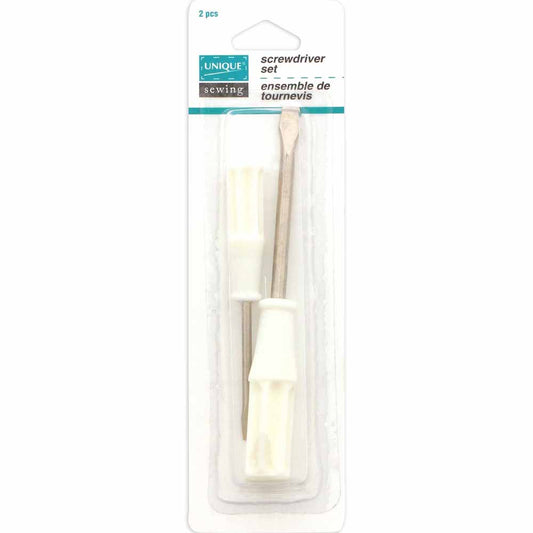 UNIQUE SEWING Screwdriver Set — 2 Pieces (Flat‑Head, Large & Small)
