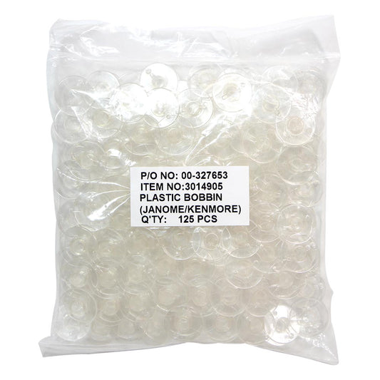UNIQUE SEWING Plastic Bobbins – For Janome/Kenmore Machines – 125 pcs