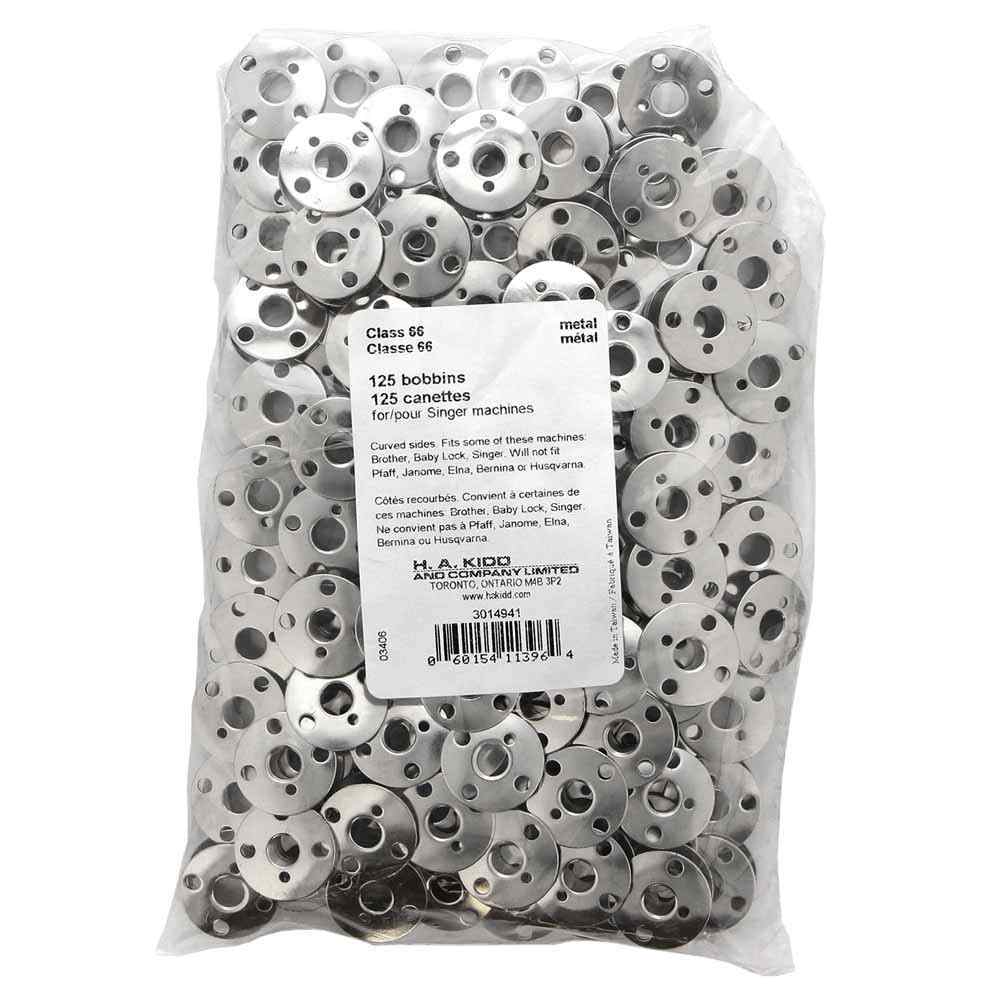 UNIQUE SEWING "Class 66" Metal Bobbins – 125 pcs