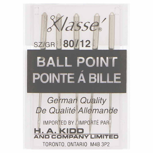 KLASSE Ball Point Needle Cassette Size 80/12 5-Count