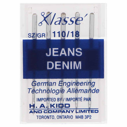 KLASSE Jeans Needle Cassette Size 110/18 5-Count