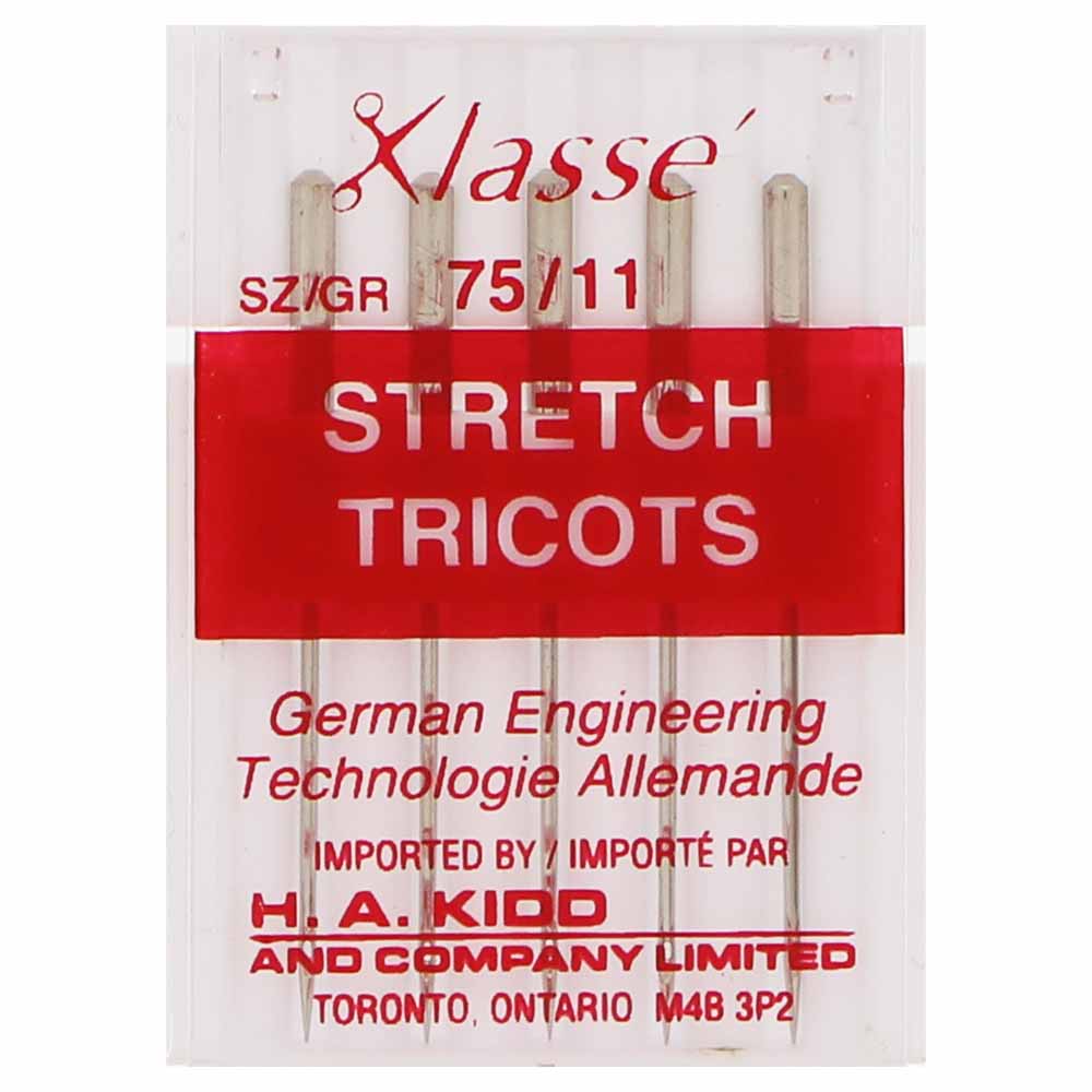 KLASSE Stretch Sewing Machine Needles Stretch 75/11 5-Pack