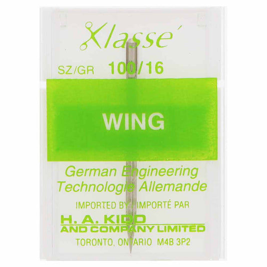 KLASSE Wing/Hemstitch Sewing Machine Needle Wing 100/16