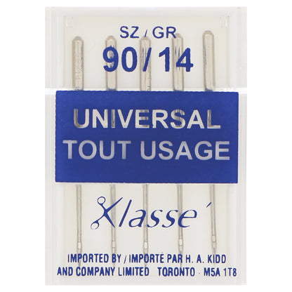 KLASSE Universal Sharps Sewing Machine Needles Sharps 90/14 5-Pack
