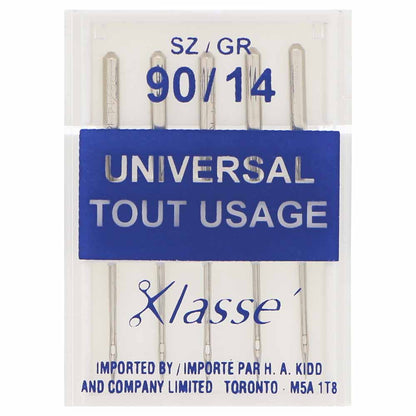 KLASSE Universal Sharps Sewing Machine Needles Sharps 90/14 5-Pack