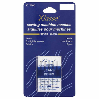KLASSE Jeans/Denim Sewing Machine Needles Jeans/Denim 100/16 5-Pack