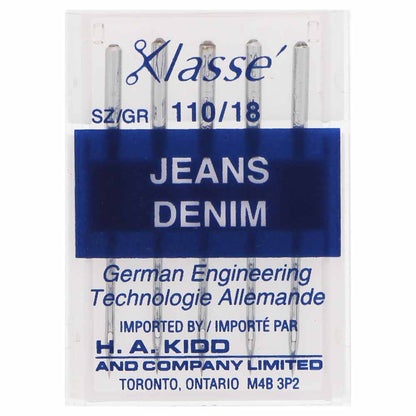 KLASSE Jeans/Denim Sewing Machine Needles Jeans/Denim 110/18 5-Pack