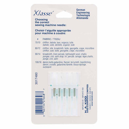 KLASSE Quilting Sewing Machine Needles Quilting 80/12 5-Pack
