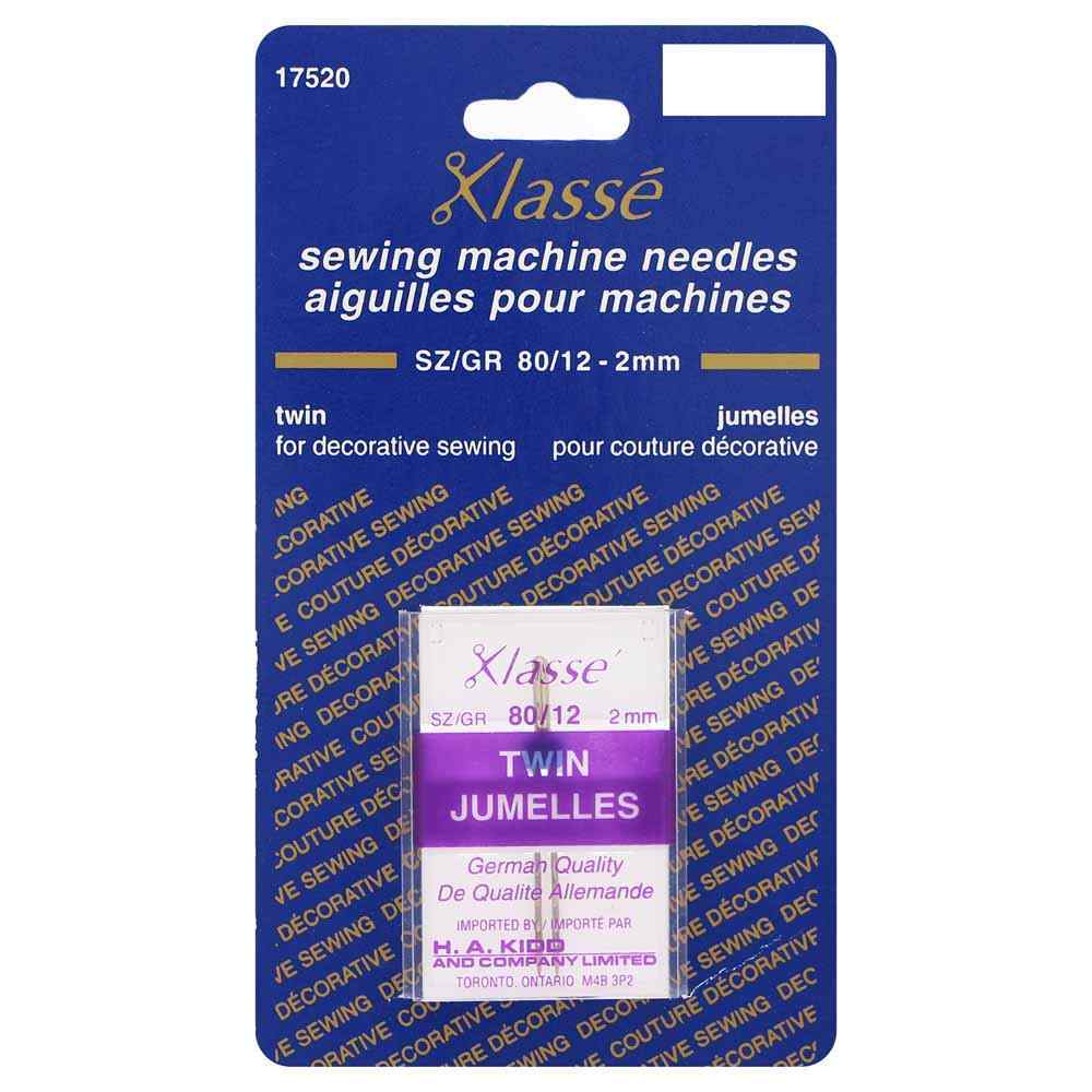KLASSE Twin Machine Needle 80/12 2.0mm 1 Pack