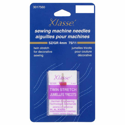 KLASSE Twin Machine Needle Stretch 75/11 4.0mm 1 Pack