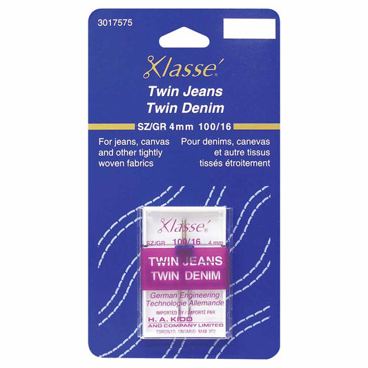 KLASSE Twin Machine Needle Jeans/Denim 100/16 4.0mm 1 Pack