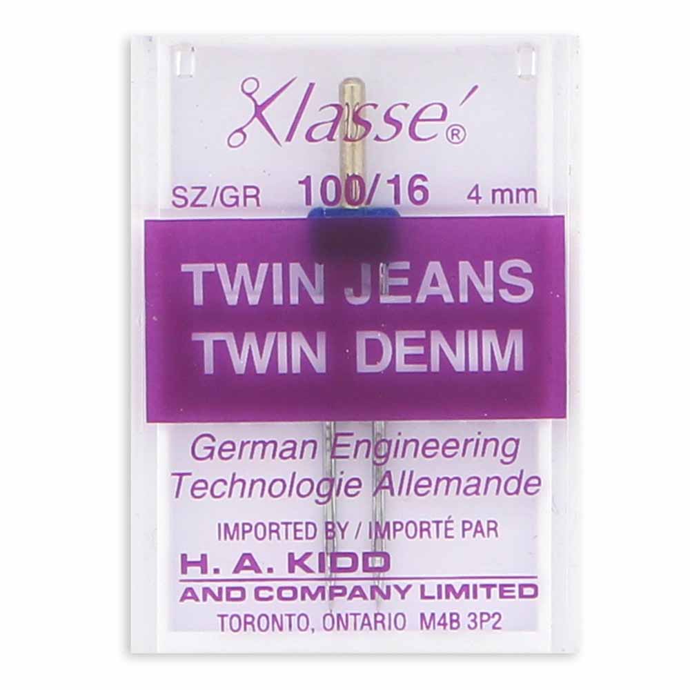 KLASSE Twin Machine Needle Jeans/Denim 100/16 4.0mm 1 Pack