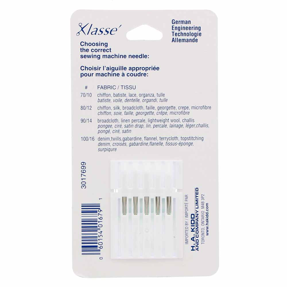 KLASSE Machine Needles Sharps/Microtex Assorted
