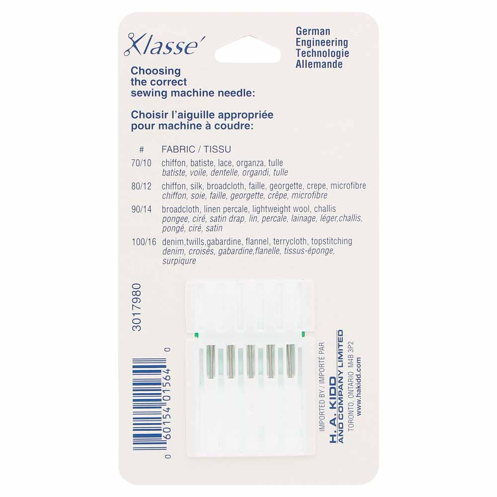 KLASSE Machine Needles Sharps/Microtex 80/12