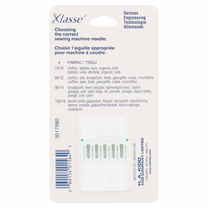 KLASSE Machine Needles Sharps/Microtex 80/12