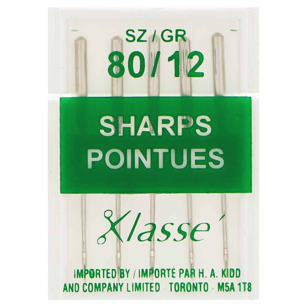 KLASSE Machine Needles Sharps/Microtex 80/12