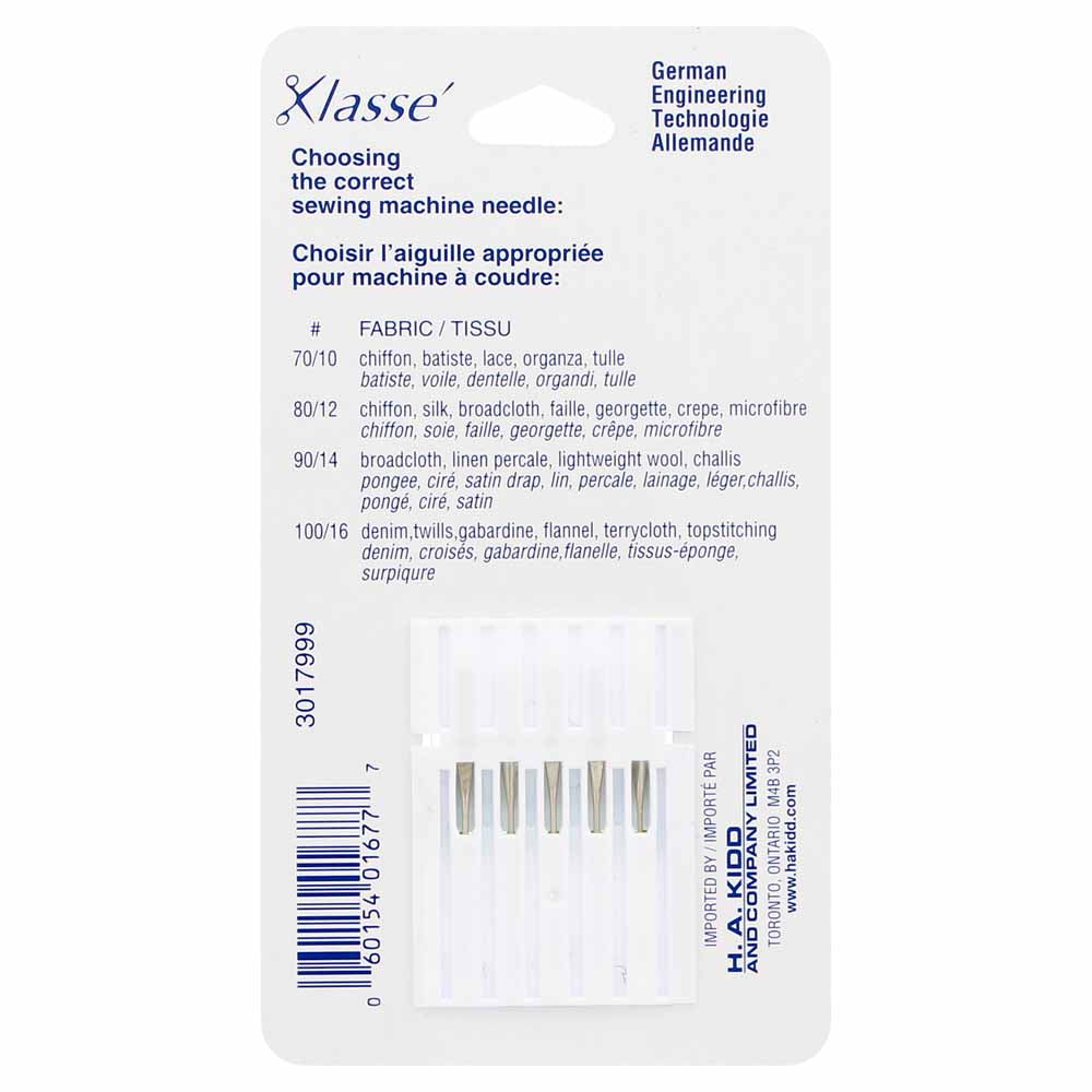 KLASSE Machine Needles Sharps/Microtex Assorted