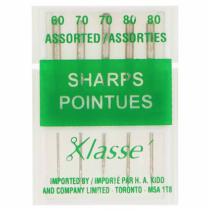 KLASSE Machine Needles Sharps/Microtex Assorted