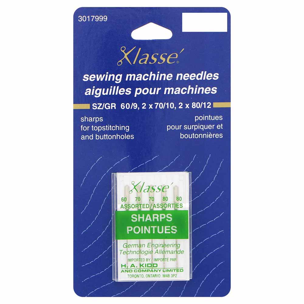 KLASSE Machine Needles Sharps/Microtex Assorted