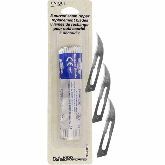 UNIQUE SEWING Seam Ripper — Steel Replacement Blades, 3 pcs (for 3020006)