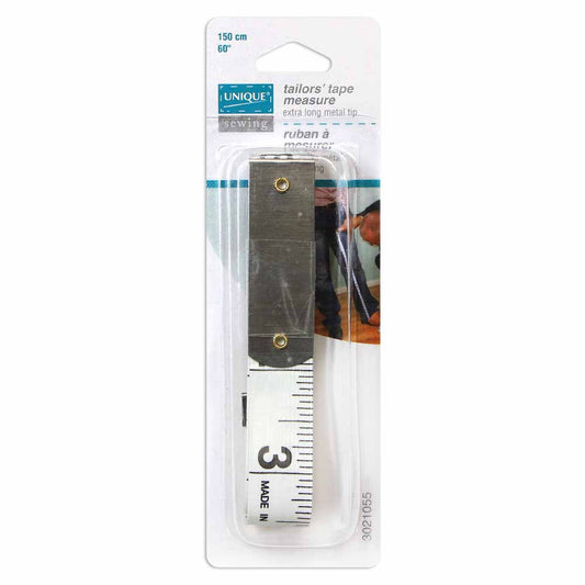UNIQUE Tailor’s Tape Measure — Extra‑Long with Metal Tip, 150 cm (60″)