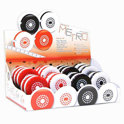 SEW TASTY Retractable Tape Measure Polka Dot 150Cm/60In 40 Pcs