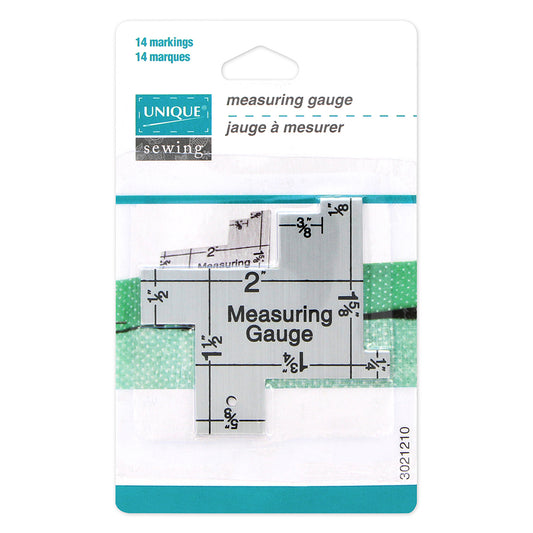 UNIQUE SEWING Measuring Gauge — 14 Markings with Sliding Marker