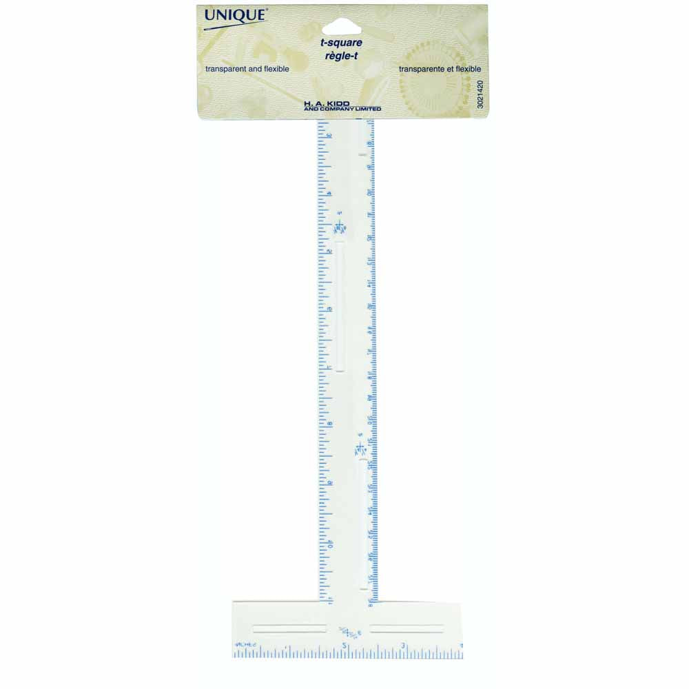 UNIQUE T-Square Transparent Flexible 11In