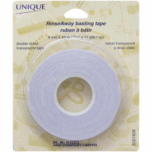 UNIQUE RinseAway Basting Tape – 8mm x 10m (1/4 in x 11 yd)