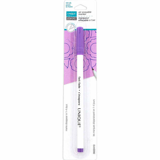UNIQUE SEWING Fast‑Fade Marking Pen – Purple, Fine Point