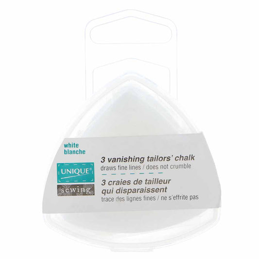 UNIQUE SEWING Vanishing Tailor’s Chalk – White – 3 pcs