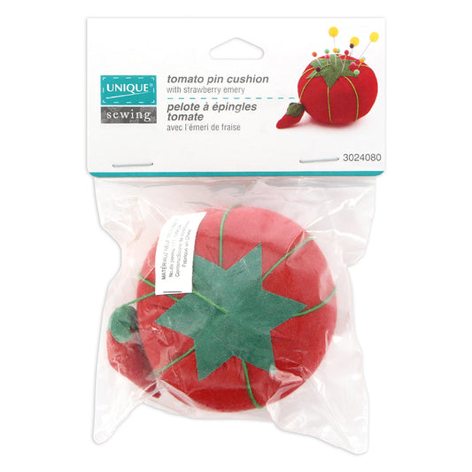UNIQUE Tomato Pin Cushion with Strawberry Emery