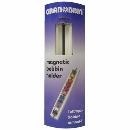 GRABBIT Grabobbin Magnetic Bobbin Holder Holds 16 Steel Bobbins White