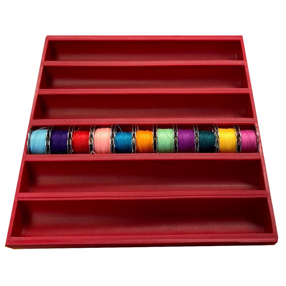 GRABBIT BobbinSaver2 Bobbin Holder Holds Up to 66 Bobbins Red Square
