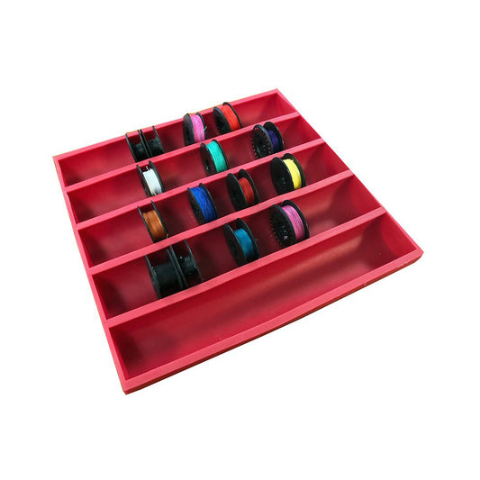 GRABBIT Jumbo BobbinSaver2 Bobbin Holder Holds 70+ Jumbo Bobbins Red Square
