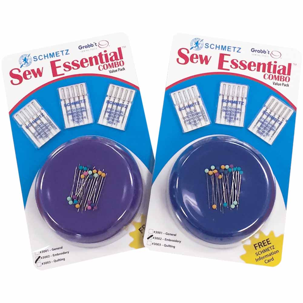 GRABBIT Combo Pack With SCHMETZ Embroidery Needles And Magnetic Pincushion