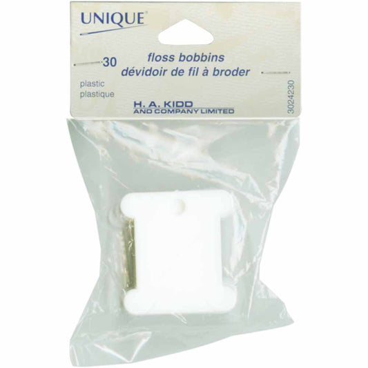 UNIQUE CRAFT Floss Bobbins – Plastic, 30 Pack